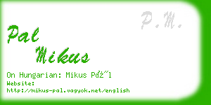 pal mikus business card